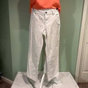 Women's White cropped jeans size 10